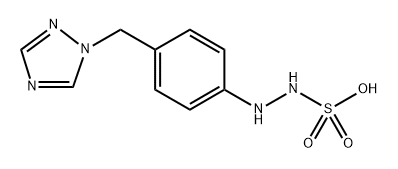 2-(4-((1H-1,2,4-Triazol-1-yl)methyl)phenyl)hydrazine-1-sulfonic Acid Struktur