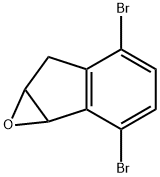 6H-Indeno[1,2-b]oxirene, 2,5-dibromo-1a,6a-dihydro- Structure