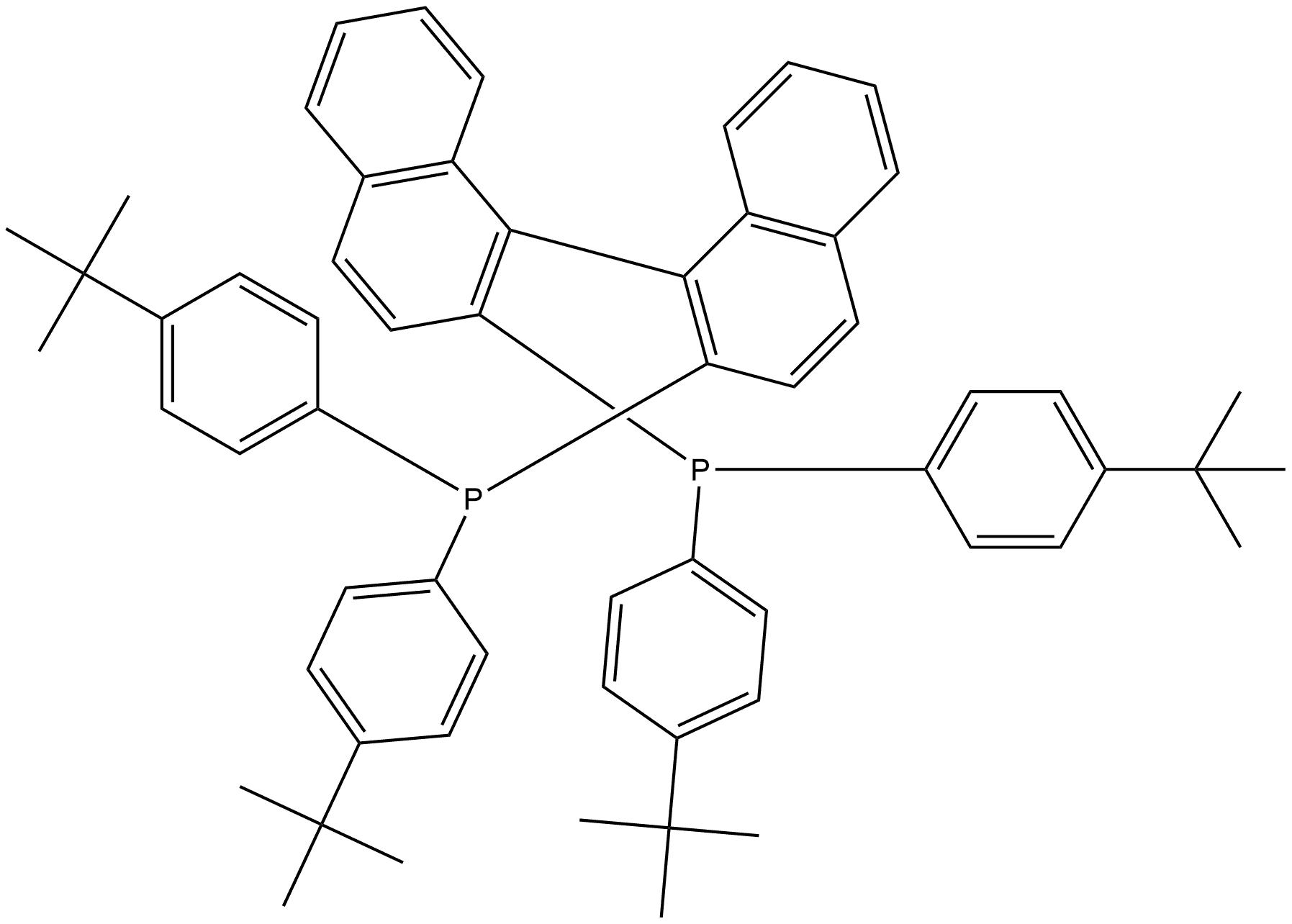 (R)-2,2'-双[二(4-叔丁基苯基)膦基]- 1,1'-联萘,103550-77-2,结构式