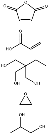 2-Propenoic acid, polymer with 2-ethyl-2-(hydroxymethyl)-1,3-propanediol, 2,5-furandione, oxirane and 1,2-propanediol Structure