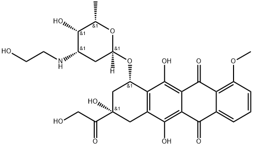 N-(2-hydroxyethyl)doxorubicin 结构式