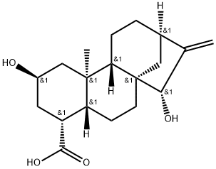 (4alpha)-2beta,15alpha-dihydroxy-19-norkaur-16-en-18-oic acid 结构式