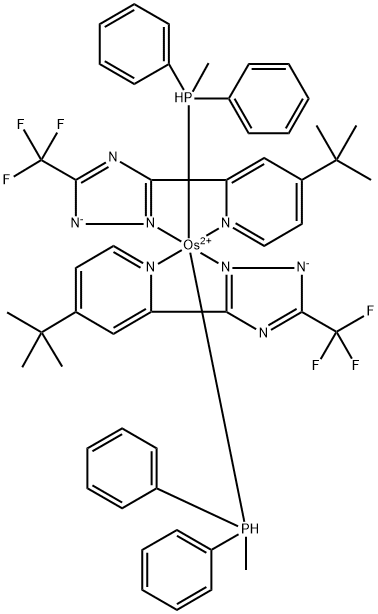 OS(BPFTZ)2(PPH2ME)2, 1039722-94-5, 结构式