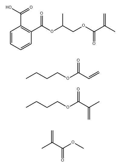 1,2-Benzenedicarboxylic acid mono[1-methyl- 2-[(2-methyl-1-oxo-2-propenyl)oxy]ethyl] ester polymer with butyl 2-methyl-2-propenoate, butyl 2-propenoate and 2-methyl- 2-propenoate Struktur
