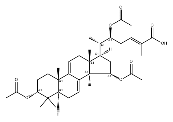 (22S,24E)-3α,15α,22-Tris(acetyloxy)-5α-lanosta-7,9(11),24-trien-26-oic acid|灵芝酸T