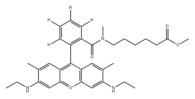 1040307-50-3 Xanthylium, 3,6-bis(ethylamino)-9-[6-[[(6-methoxy-6-oxohexyl)methylamino]carbonyl]phenyl- 2 , 3 , 4 , 5 - d ]-2,7-dimethyl- (ACI)