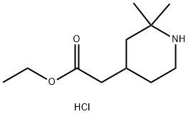 Ethyl 2-(2,2-dimethylpiperidin-4-yl)acetate hydrochloride Structure