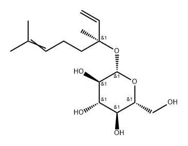 β-D-Glucopyranoside, (1S)-1-ethenyl-1,5-dimethyl-4-hexen-1-yl Structure