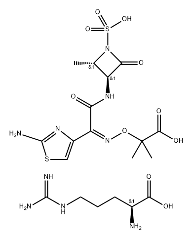 氨曲南/精氨酸 结构式