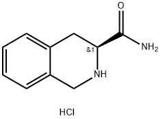 (3S)-1,2,3,4-tetrahydroisoquinoline-3-carboxamide hydrochloride 化学構造式