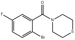 (2-bromo-5-fluorophenyl)(thiomorpholino)methanone Structure