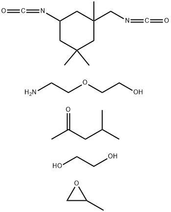 2-Pentanone, 4-methyl-, reaction products with 2-(2-aminoethoxy)ethanol-ethylene glycol-5-isocyanato-1-(isocyanatomethyl)-1,3,3-trimethylcyclohexane-propylene oxide polymer 结构式