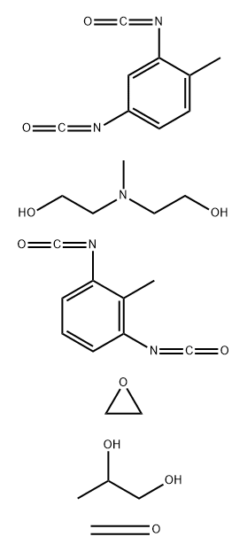 Formaldehyde, polymer with 1,3-diisocyanato-2-methylbenzene, 2,4-diisocyanato-1-methylbenzene, 2,2'-(methylimino)bis[ethanol], oxirane and 1,2-propanediol Structure