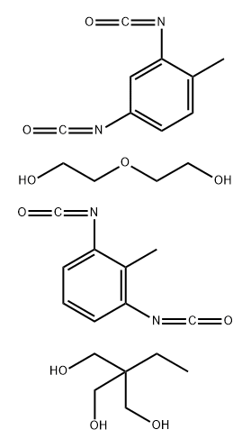 1,3-Propanediol, 2-ethyl-2-(hydroxymethyl)-, polymer with 1,3-diisocyanato-2-methylbenzene, 2,4-diisocyanato-1-methylbenzene and 2,2'-oxybis[ethanol] Structure