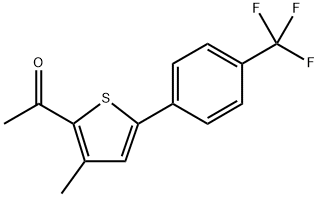 1-[3-Methyl-5-[4-(trifluoromethyl)phenyl]-2-thienyl]ethanone Struktur