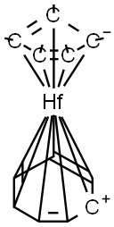 cycloheptane, hafnium, 1,2,3,4,5-pentamethylcyclopentane Structure