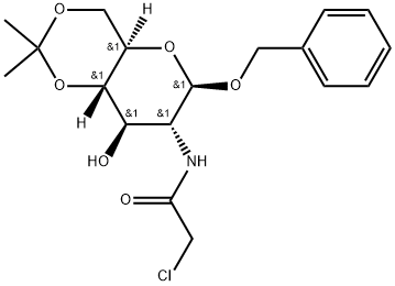 β-D-Glucopyranoside, phenylmethyl 2-[(chloroacetyl)amino]-2-deoxy-4,6-O-(1-methylethylidene)- (9CI)