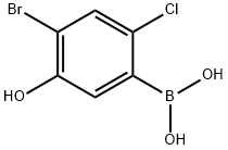 4-Bromo-2-chloro-5-hydroxyphenylboronic acid 结构式