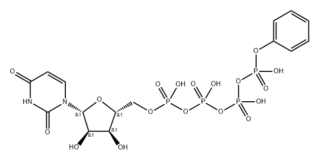 Uridine-5'-tetraphosphateδ-phenylestertetrasodiumsalt Struktur