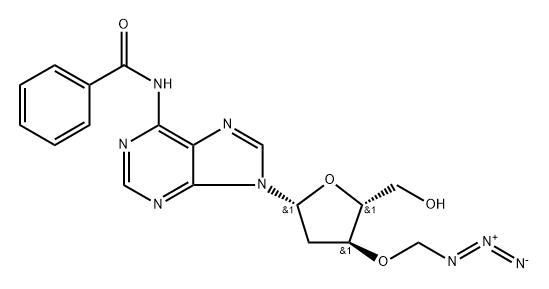 3′-O-Azidomethyl-N6-Bz dA,1048021-75-5,结构式