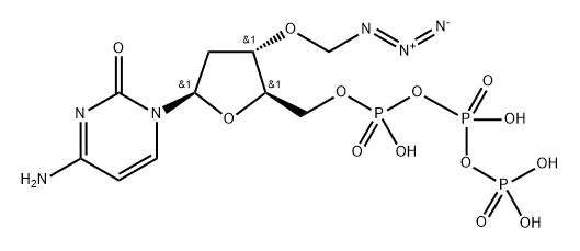 cytidine 5'-(tetrahydrogen triphosphate), 2'-deoxy-3'-O-(azidomethyl)- 化学構造式