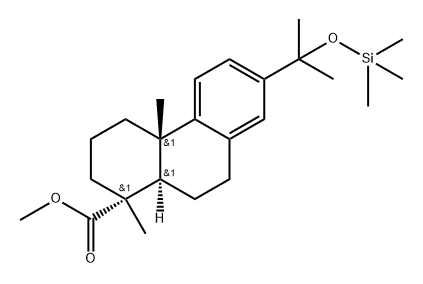 Methyl 15-[(trimethylsilyl)oxy]abieta-8,11,13-trien-18-oate,104857-68-3,结构式