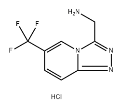 (6-(Trifluoromethyl)-[1,2,4]triazolo[4,3-a]pyridin-3-yl)methanamine dihydrochloride Structure