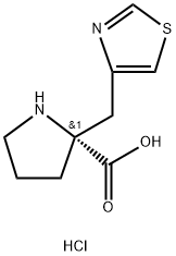 (R)-Alpha-(4-Thiazolylmethyl)-ProHCl 化学構造式