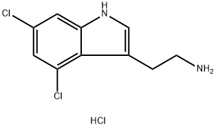 2-(4,6-dichloro-1H-indol-3-yl)ethan-1-amine hydrochloride Structure