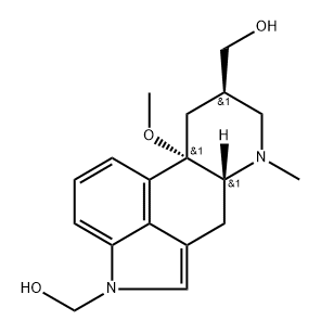 Ergoline-1,8-dimethanol, 10-methoxy-6-methyl-, (8β)- Structure