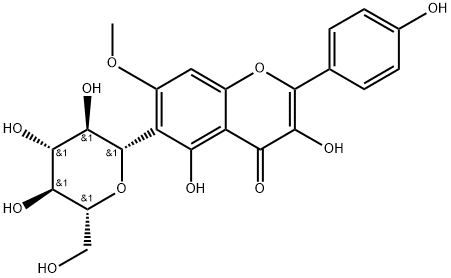 6-(β-D-Glucopyranosyl)-3,4',5-trihydroxy-7-methoxyflavone 结构式