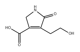 2,5-dihydro-4-(2- hydroxyethyl)-5-oxo-1H-pyrrole-3-carboxylic acid 结构式