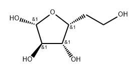 5-デオキシ-β-D-xylo-ヘキソフラノース 化学構造式
