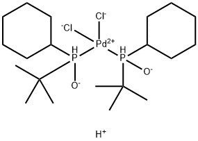 Palladate(2-), dichlorobis[P-cyclohexyl-P-(1,1-dimethylethyl)phosphinito-P]-, hydrogen (1:2)|