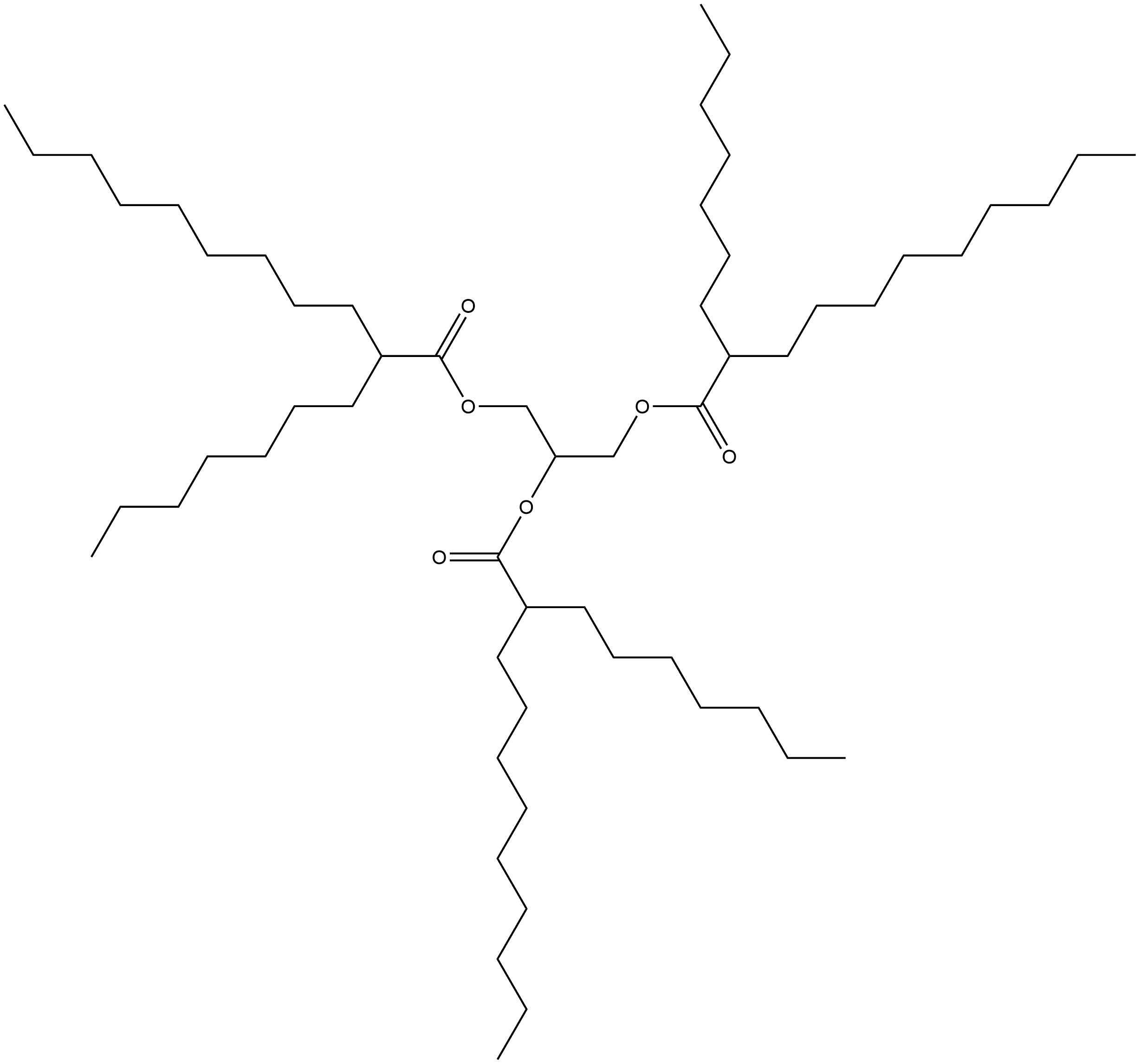 甘油三(庚基十一烷酸)酯, 105214-66-2, 结构式