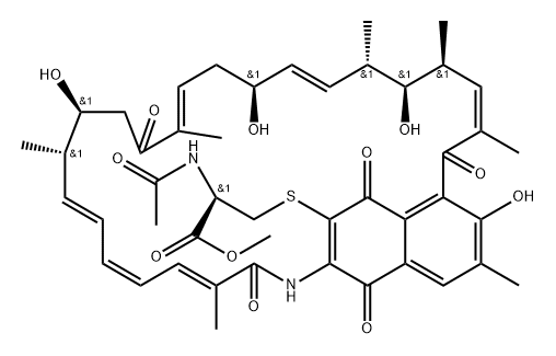 30-[[(R)-2-Acetylamino-3-methoxy-3-oxopropyl]thio]-30-dechloronaphthomycin A|