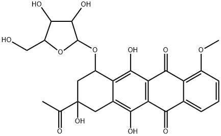 7-O-ribofuranosyldaunomycinone,105444-04-0,结构式