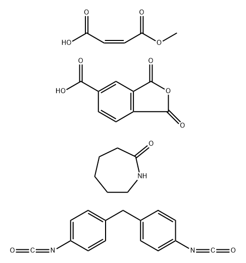 2-Butenedioic acid (Z)-, monomethyl ester, polymer with 1,3-dihydro-1,3-dioxo-5-isobenzofurancarboxylic acid, hexahydro-2H-azepin-2-one and 1,1'-methylenebis[4-isocyanatobenzene]|