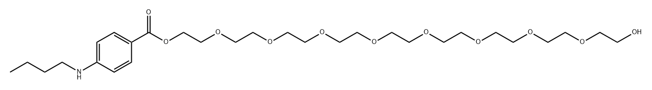 26-Hydroxy-3,6,9,12,15,18,21,24-octaoxahexacosyl 4-(butylamino)benzoate Structure