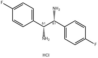 1,2-Ethanediamine, 1,2-bis(4-fluorophenyl)-, (1R,2R)- hydrochloride Structure