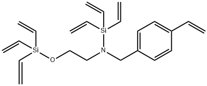 1,1,1-triethenyl-N-[(4-ethenylphenyl)methyl]-N-[2-[(triethenylsilyl)oxy]ethyl] silanamine Structure