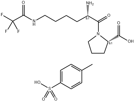 N''6-TRIFLUOROACETYL-L-LYSYL-L-PROLINE P-TOLUEENSULFONAAT Structure