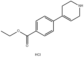 ethyl 4-(1,2,3,6-tetrahydropyridin-4-yl)benzoate hydrochloride Struktur