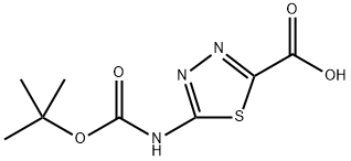 5-((叔丁氧羰基)氨基)-1,3,4-噻二唑-2-羧酸,1057855-75-0,结构式