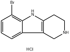 6-ブロモ-2,3,4,5-テトラヒドロ-1H-ピリド[4,3-B]インドール塩酸塩 化学構造式