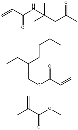 2-Propenoic acid, 2-methyl-, methyl ester, polymer with N-(1,1-dimethyl-3-oxobutyl)-2-propenamide and 2-ethylhexyl 2-propenoate 结构式