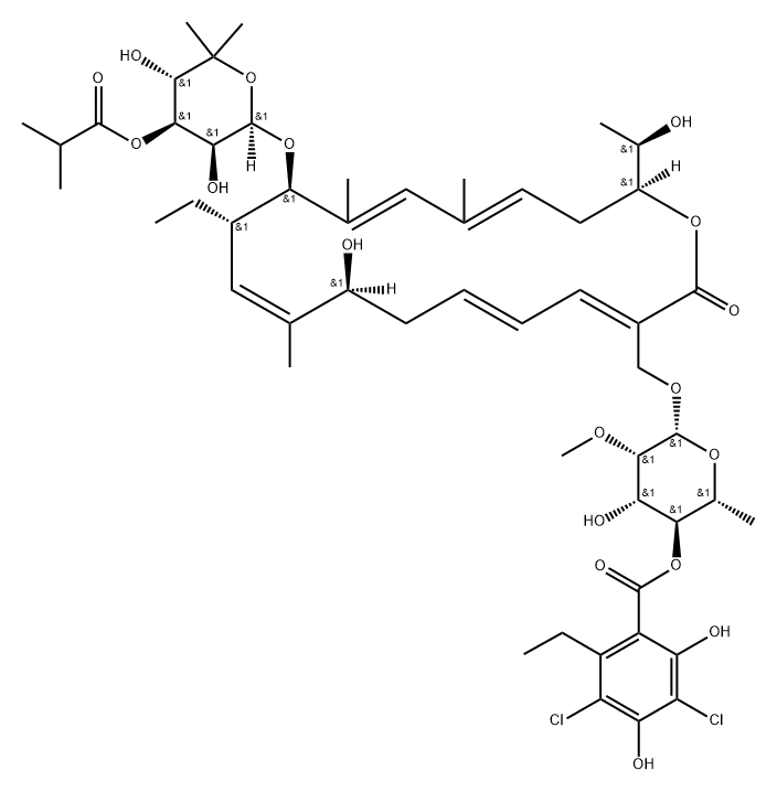 非达霉素杂质4,106008-69-9,结构式