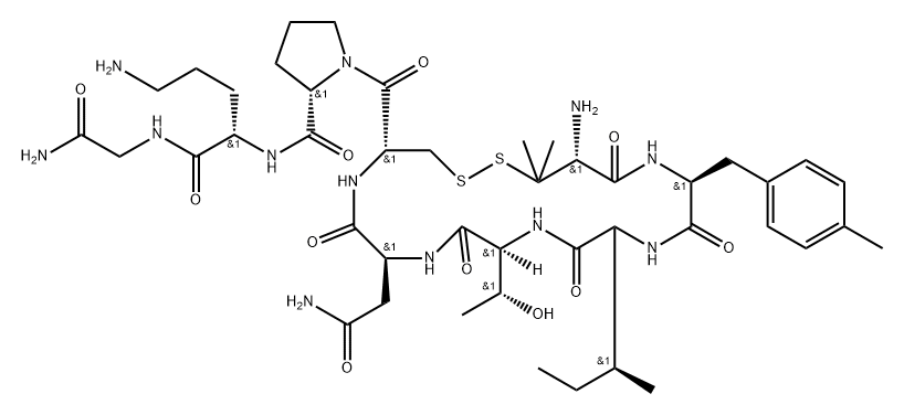 oxytocin, Pen(1)-(4-MePhe)(2)-Thr(4)-Orn(8)- Structure