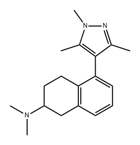 N,N-dimethyl-5-(1,3,5-trimethyl-1H-pyrazol-4-yl)-1,2,3,4-tetrahydronaphthalen-2-amine,1063664-85-6,结构式