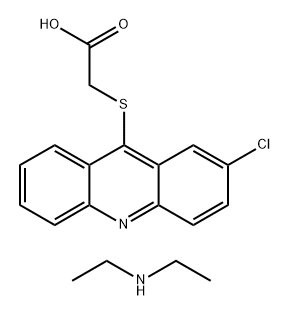 ACETIC ACID, ((2-CHLORO-9-ACRIDINYL)THIO)-, compd. with N-ETHYLETHANAM INE (1:1) Structure